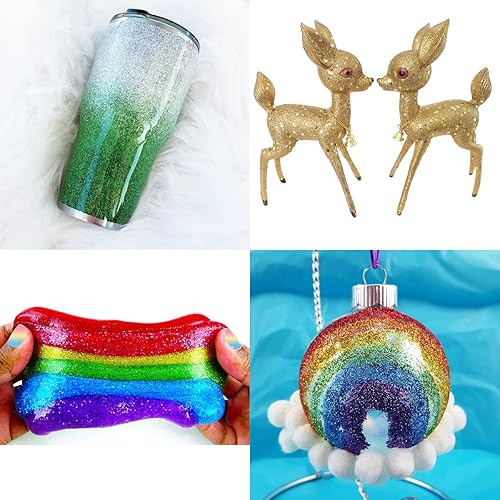 Miniatura 6 de Purpurina fina para arte de uñas, paquetes de polvo de purpurina extrafina de 3.5 onzas para arte de resina epoxi, purpurina artesanal para vasos,