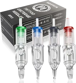 Tattoo Needle, Tattoo Cartridge Needle Mix Size 1207RS 1207RL 1207M1 1207RM #12 New Revolution for Tattoo Pen Tattoo Supplies