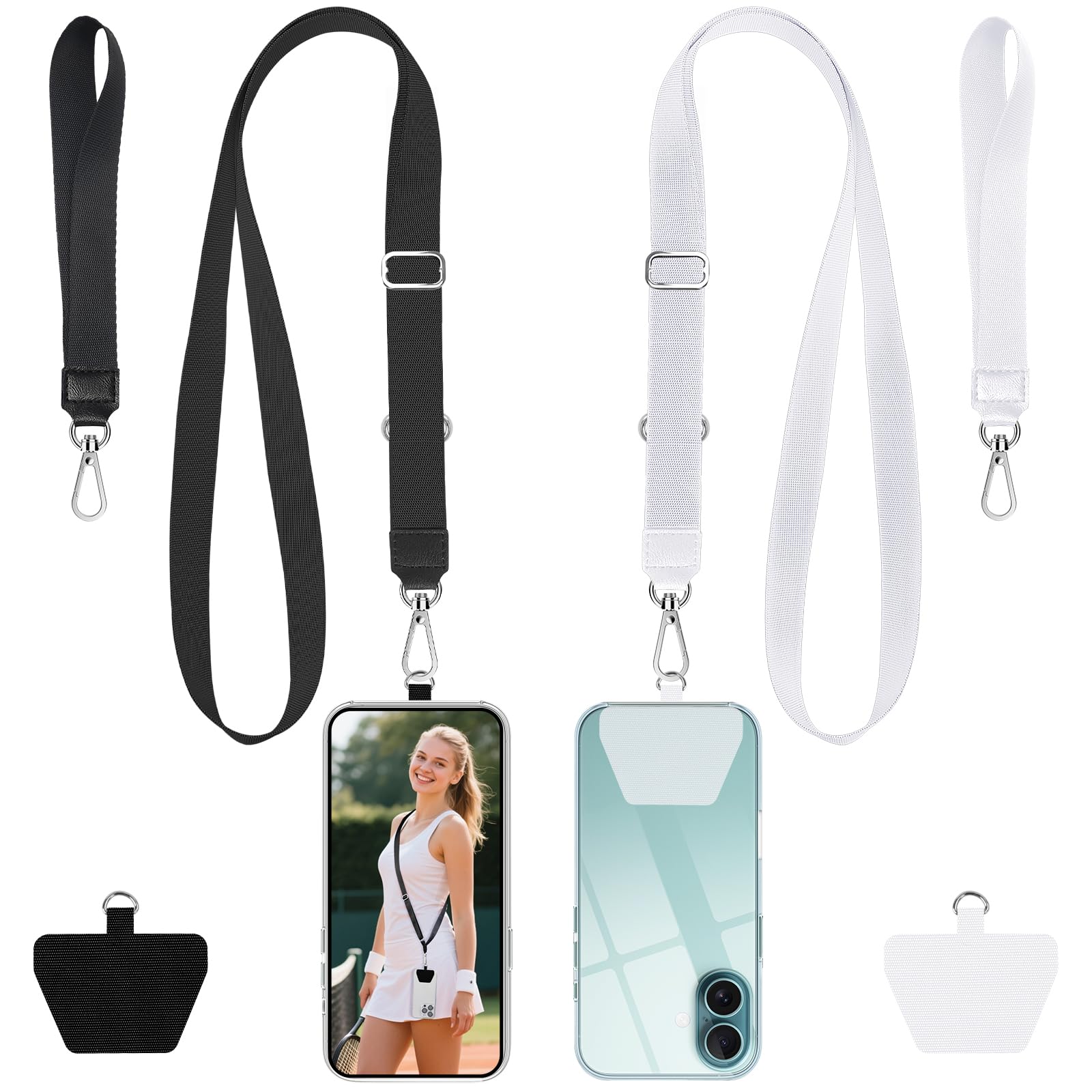 iPhoneアクセサリー yua Amazon.com: takyu Phone Lanyard, 2 Pack Adjustable Crossbody Neck