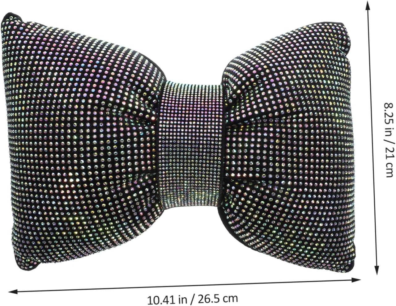 Amosfun 2pcs Car Neck Pillow Neck Support Pillow for Sleep Travel Pain Relief Bling Decor Auto Headrest Cushion