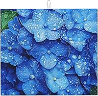 Vista 45 de Tapete de secado de platos de mármol blanco dorado para encimera de cocina, absorbente de 16 x 18 pulgadas, placa de microfibra de vidrio