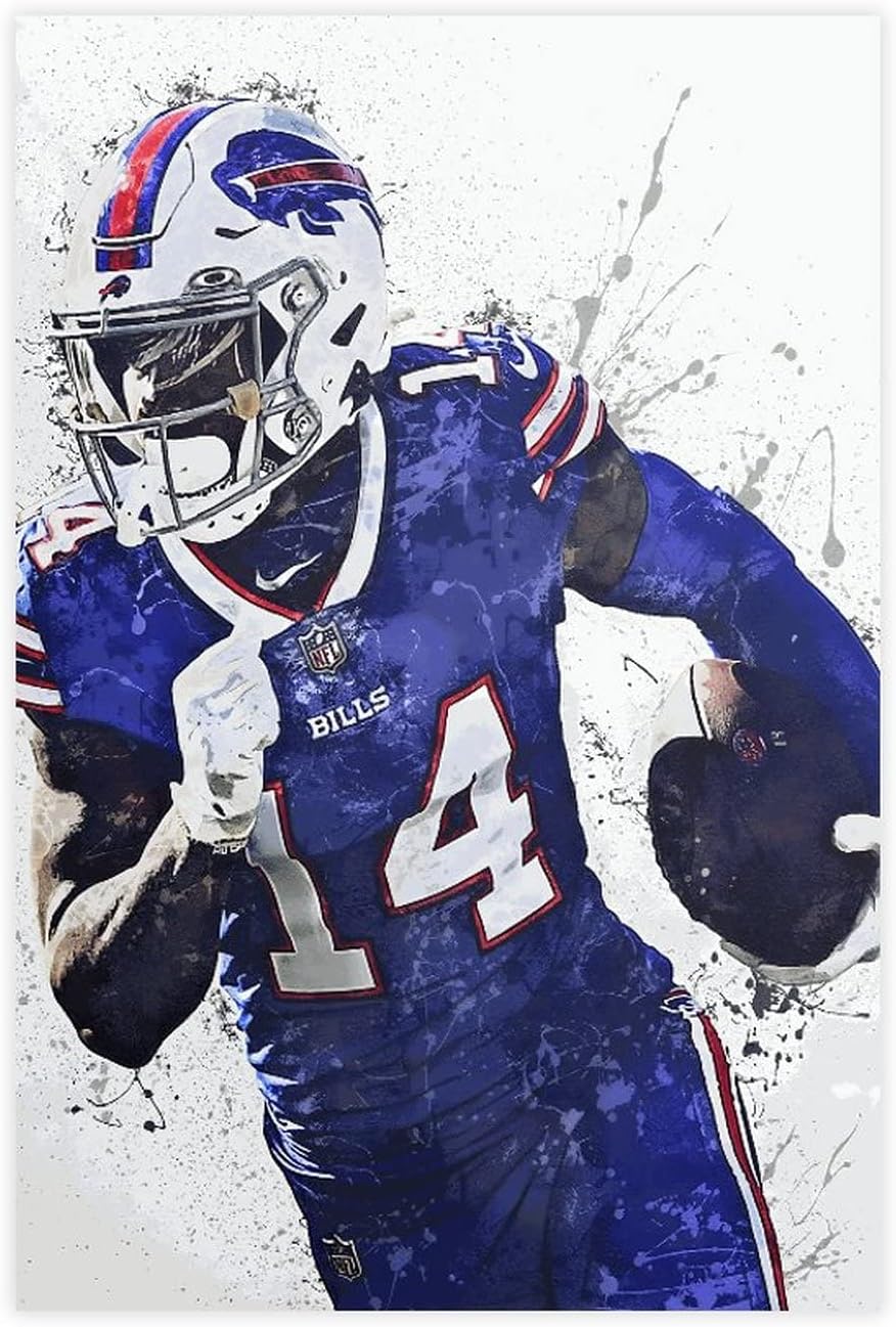 Stefon Diggs Poster Sports Star Canvas Poster Bedroom Decor Sports Landscape Office Room Decor Gift Unframe-style 12x18inch(30x45cm)