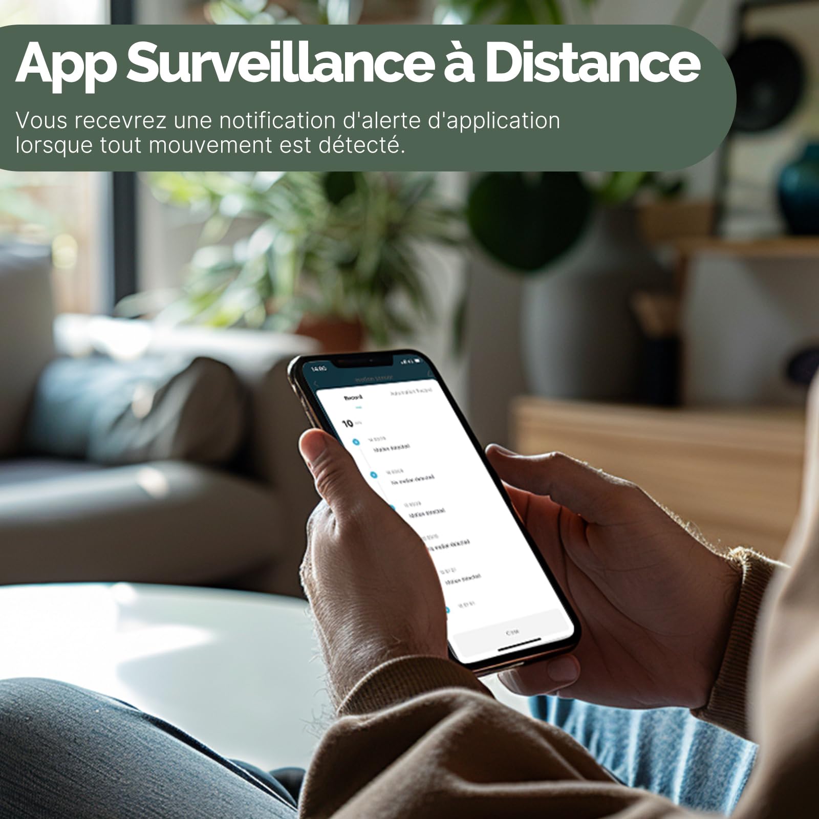 WiFi Capteur de Mouvement Intelligent sans Fil, 4 Pcs | Détecteur pour sécurité domestique, APP de télésurveillance, commande vocale compatible Alexa