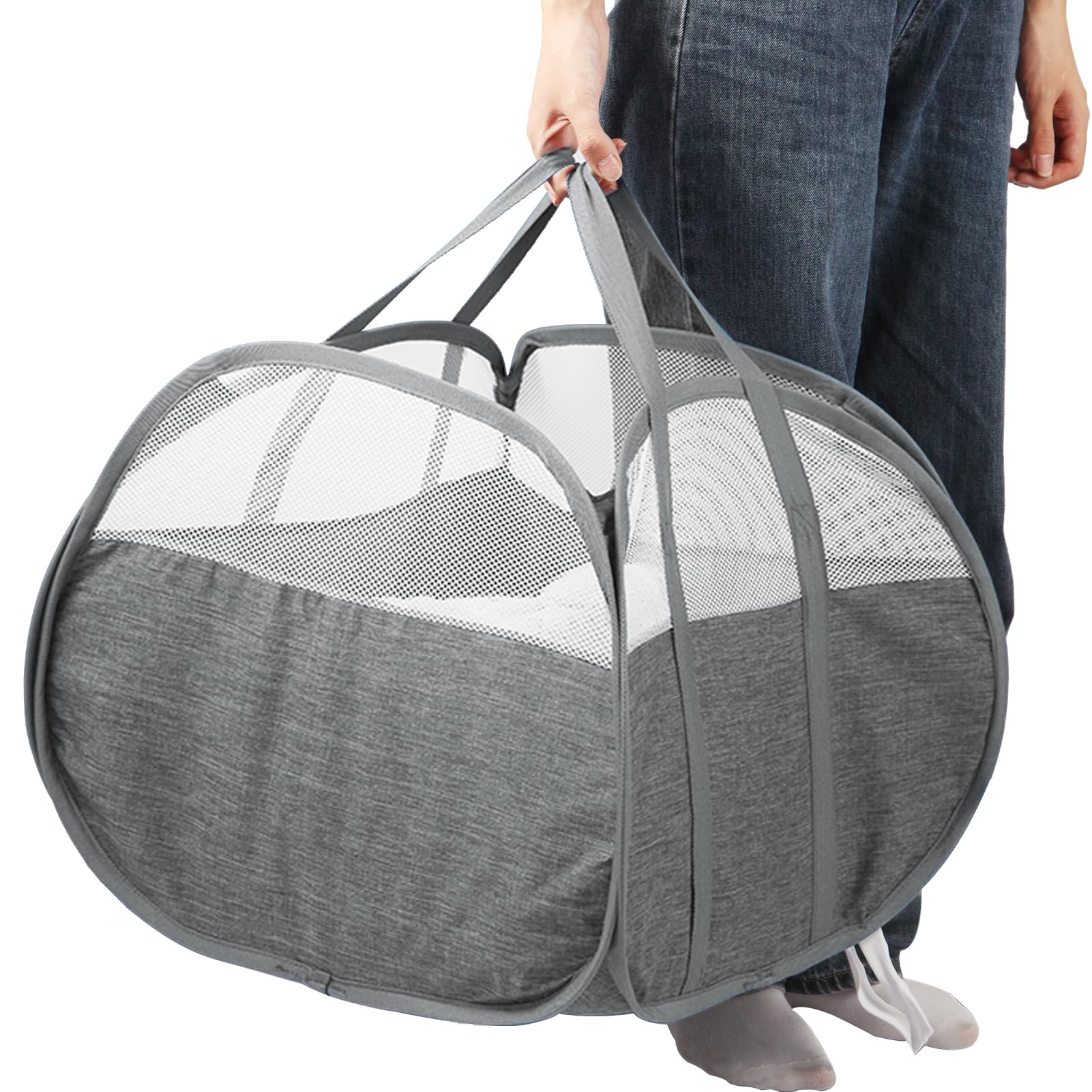 Collapsible Laundry Baskets, 90L Large Foldable Laundry Basket