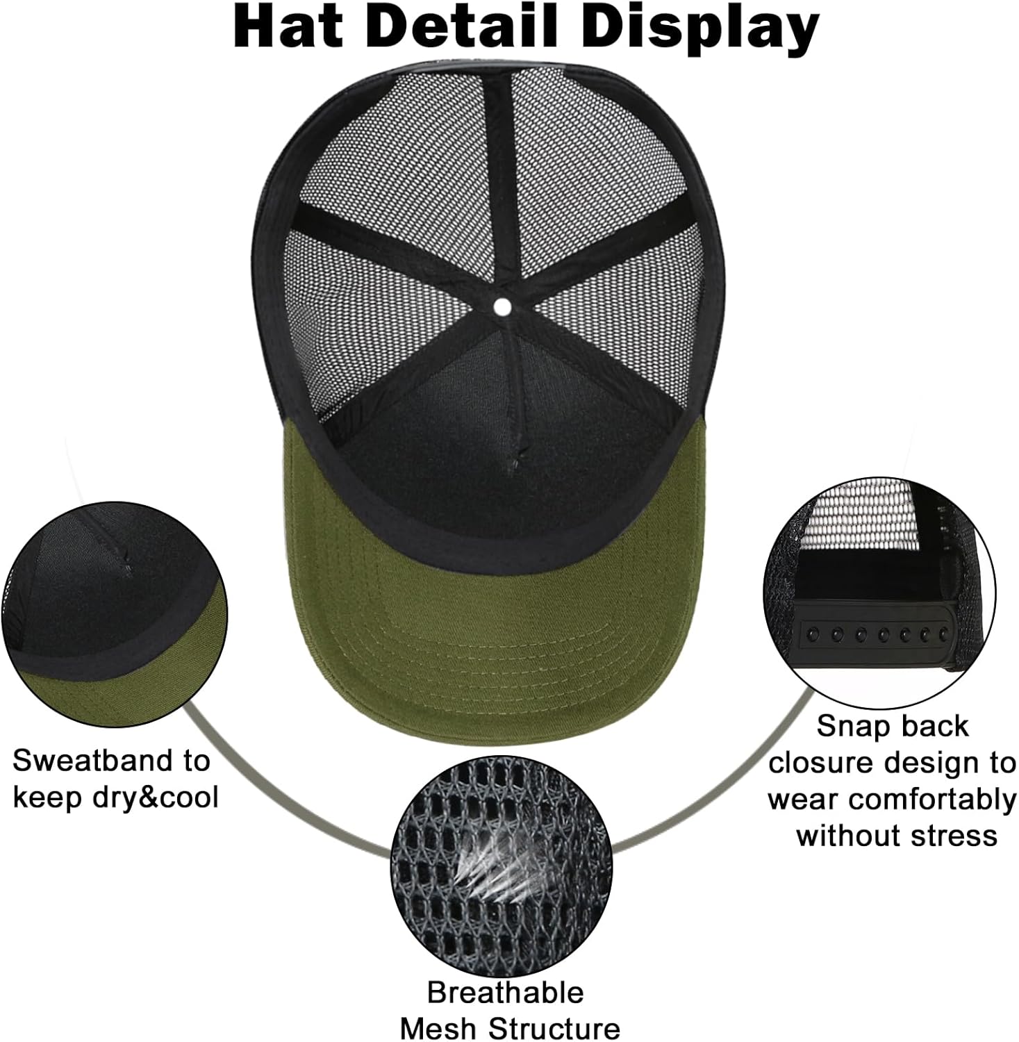 Oversized XXL American Flag Baseball Cap for Men & Women - Big Head Adjustable Snapback Hat - Patriotic Mesh Trucker Hat - Image 5