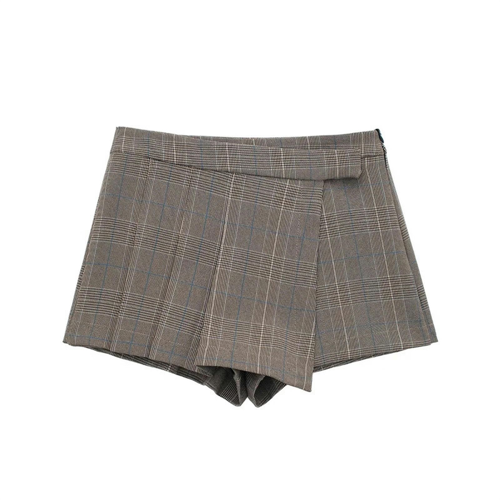 Short à carreaux femme avec haut corset ensemble été taille S