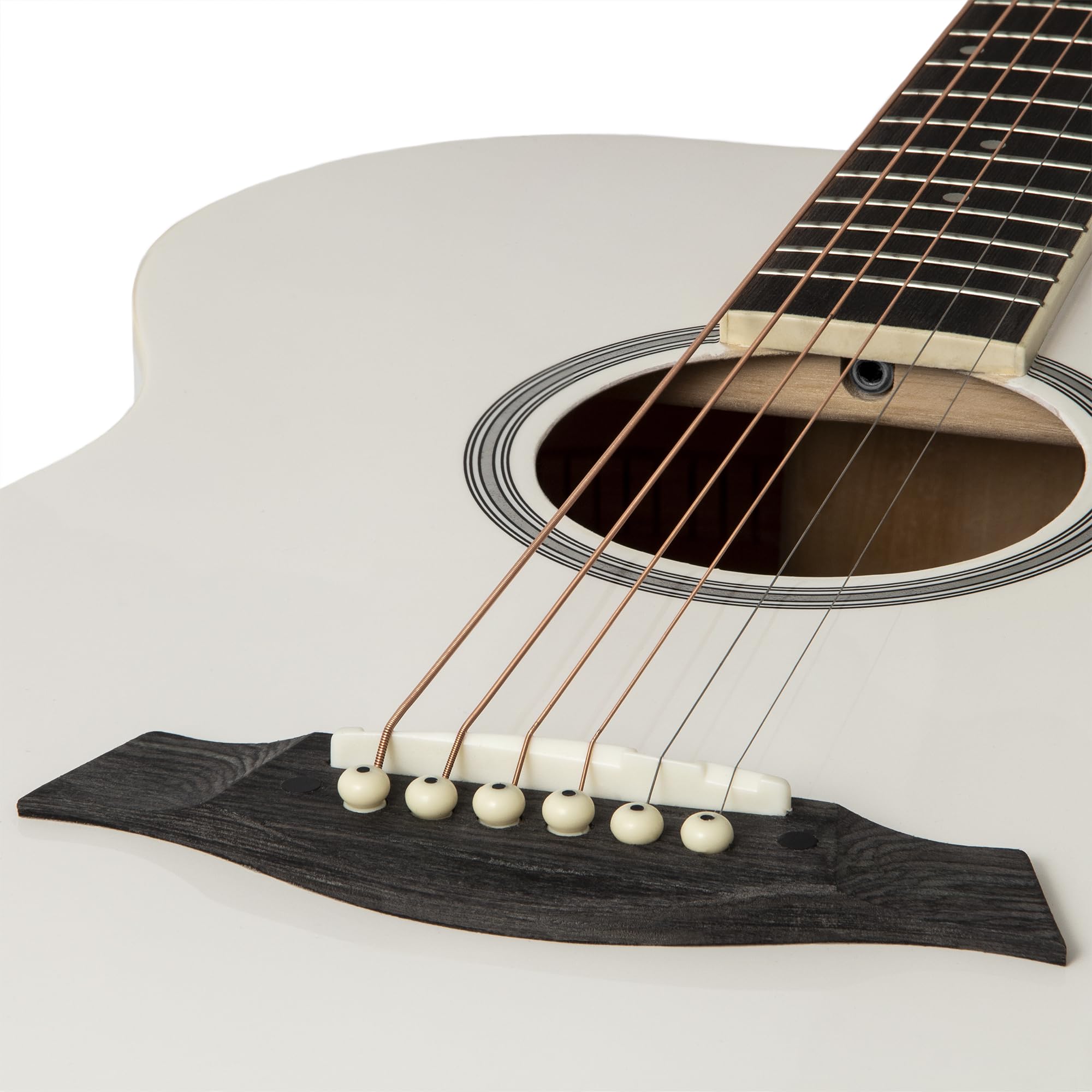 TIGER ACG1-WH Chitarra acustica Small Body corde acciaio principianti Bianco