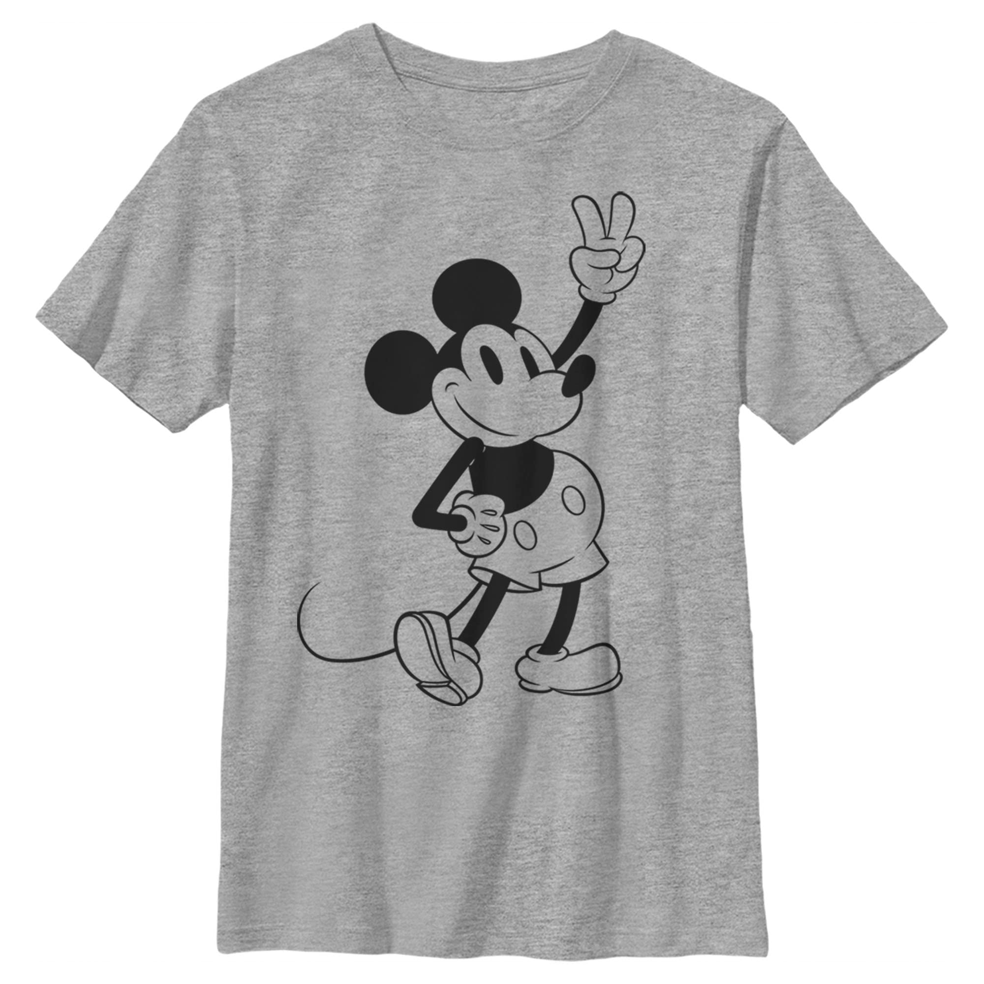 T-shirt garçon Mickey Mouse gris athlétique col rond taille S