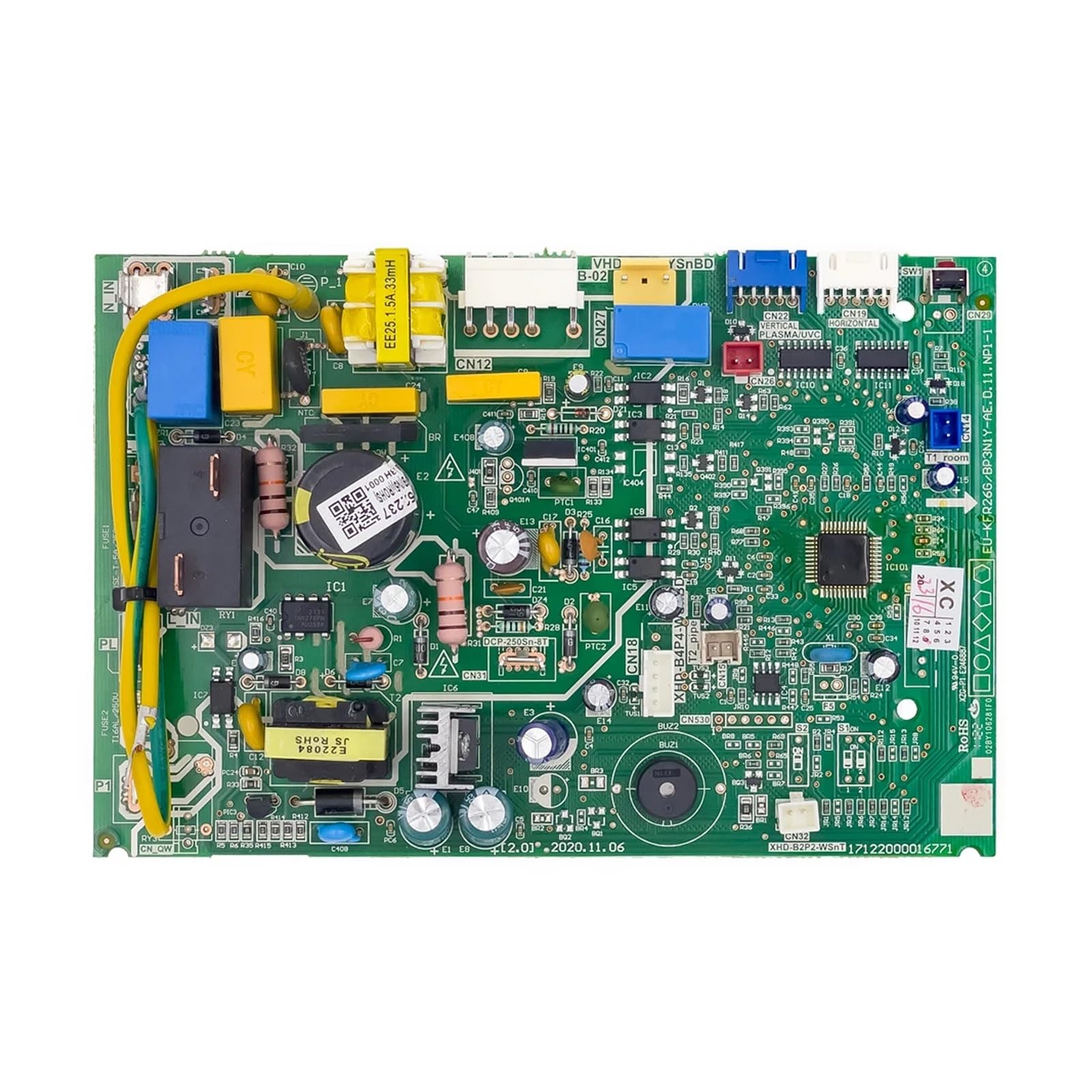 EU-KFR26G/BP3N1Y-AE.D.11.NP1-1 PCB 17122000016771 Indoor Unit Control Board ，Compatible For Midea， Electronic device(Type A)