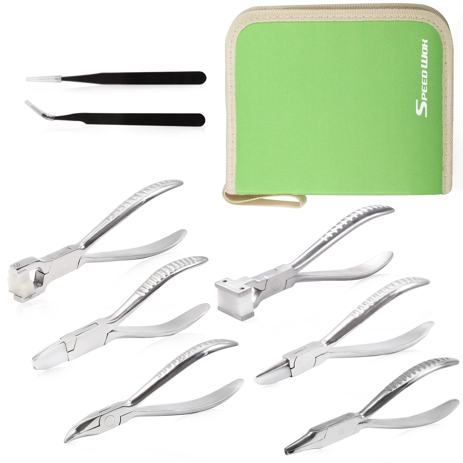 SPEEDWOX Eyeglasses Pliers Set - 6 Pieces Including Nose Pad, Arm, Frame Adjusting Pliers
