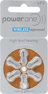 power one Pack of 6 hearing aid batteries p312 (brown), 1.45 Volt, 170 mAh