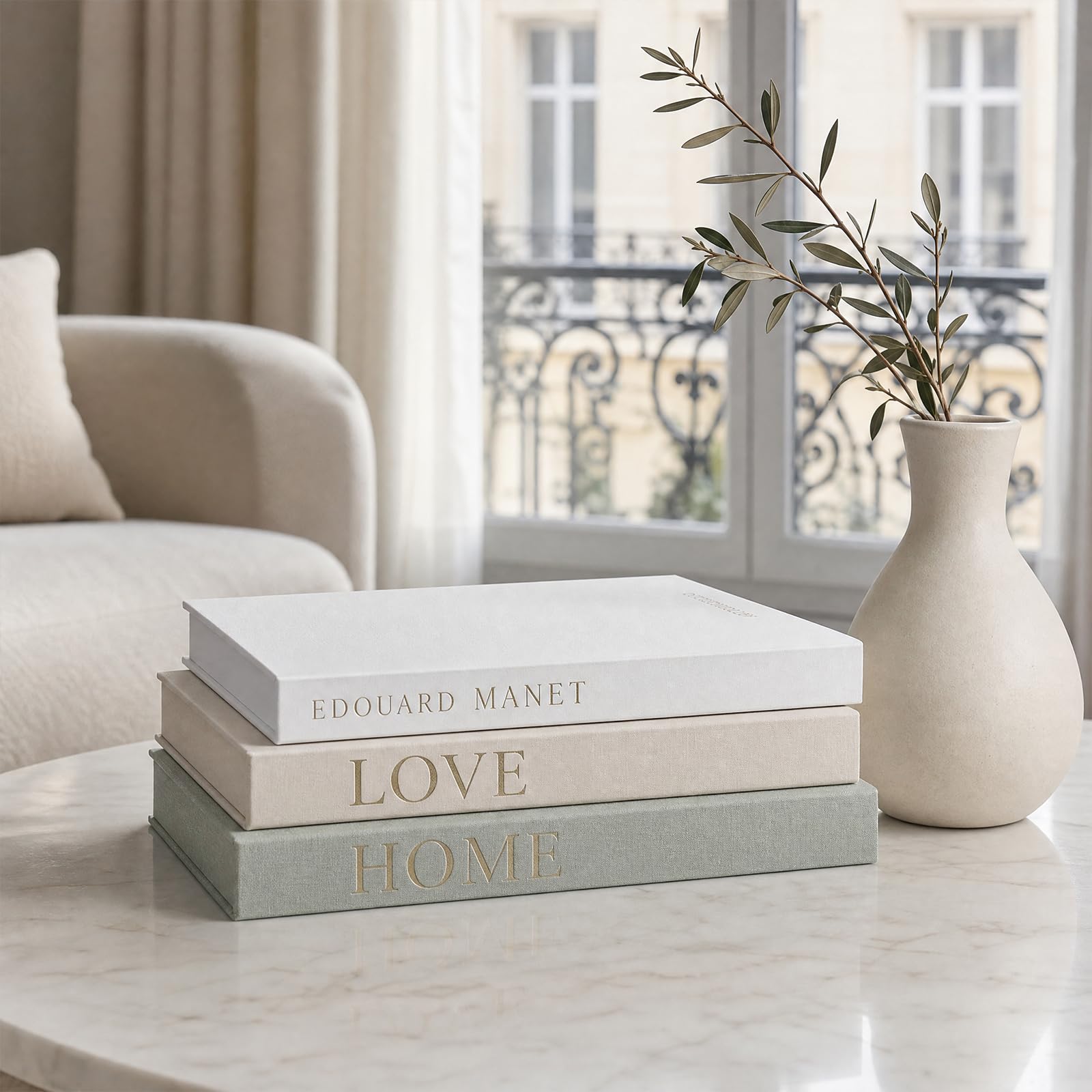 3Pcs Fake Decorative Books, Aesthetic Stacked Faux Books with Magnetic Linen for Coffee Table Books Decor, Fashion Storage Boxes for Home Office Bar Coffee Table Bookshelf Bedside Table Decor