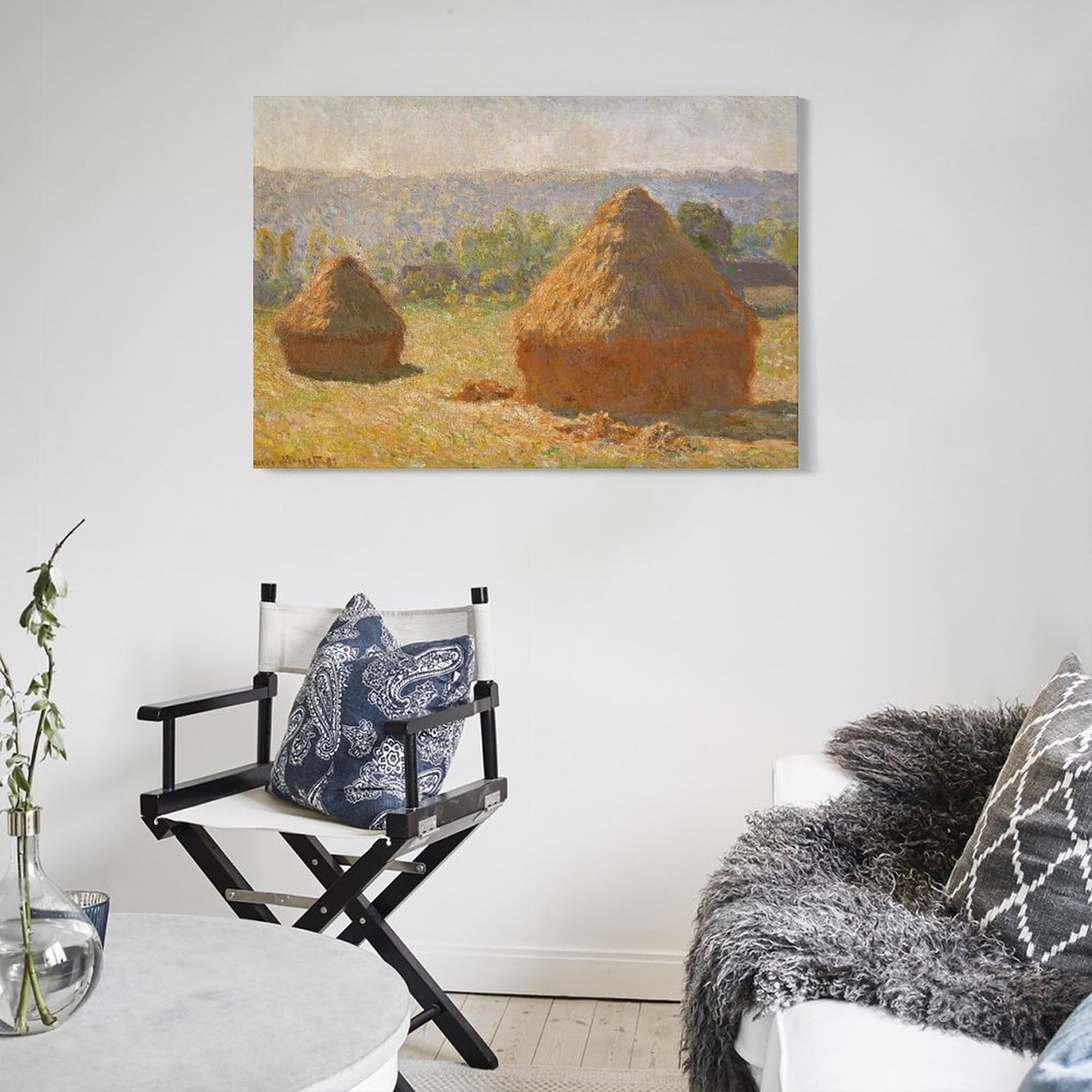 Amazon.co.jp: Claude Monet クロード・モネ 『積みわら、日没』 絵画