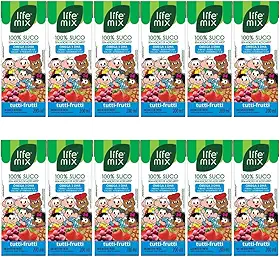 Kit 12 Sucos de Tutti-Frutti 100% Suco sem Adição de Açúcares de 200mL cada - Life Mix