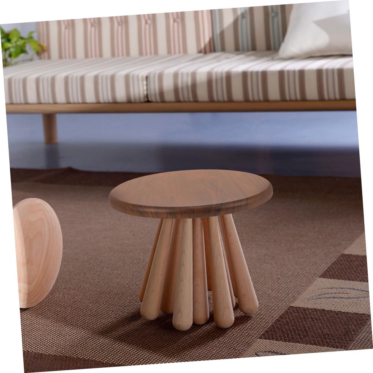 2pcs Wooden Round Stool Seat Replacement Polished Thickened Cushion for Bar Stools Canteen and Dining Areas