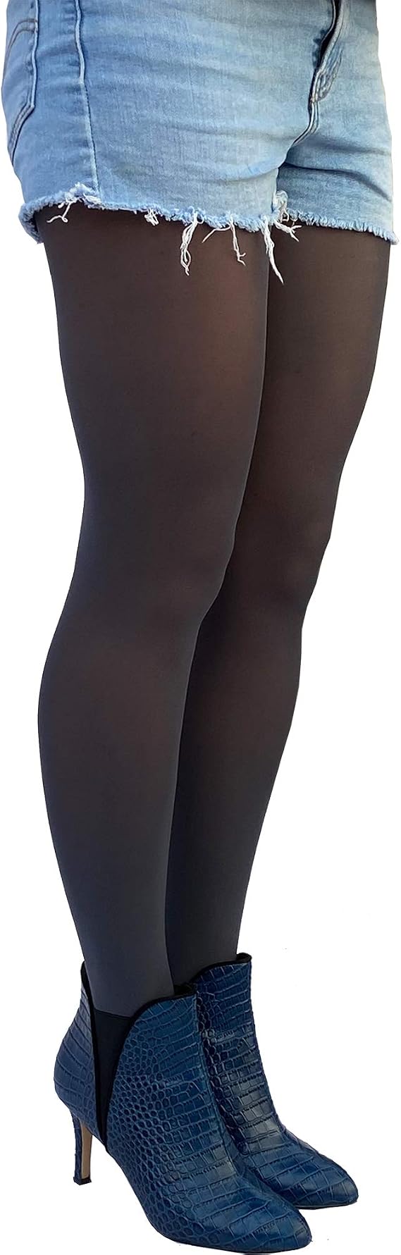 Solid Opaque Tights Plus Size For Women...