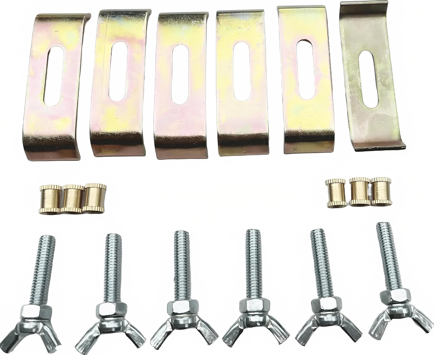 6 Pack Kit -Sink Clips - Undermount Sink Brackets, Sink Clips - Kitchen Sink Clips - Sink Clips - Undermount Kitchen Sink Clips, Gold, SHK-CLIP6-02