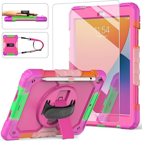 Funda para iPad de 987 generación, funda para iPad 10.2 202120202019, a prueba de niños, funda protectora de cuerpo completo para Ambison con