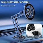 Universel 360° Pro Support magnétique de téléphone de voiture (2026) – Super forte aspiration & Support téléphonique réglable pour tous les téléphones portables, visionnage mains libres avec anneau métallique, pas d'interférence de signal