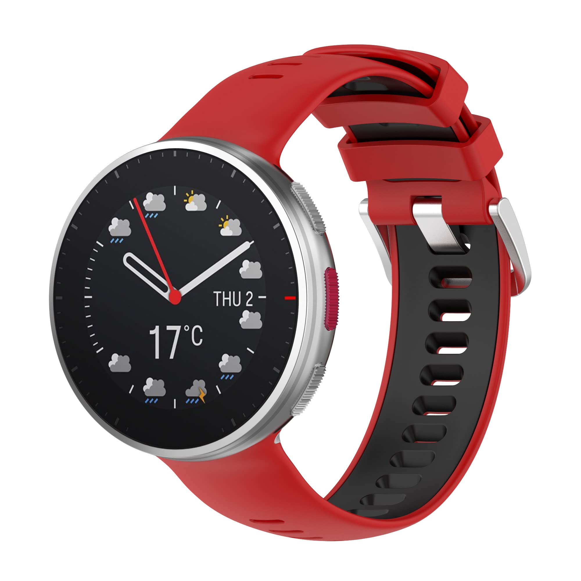 YikamosiStrap Compatible with Polar Vantage V2, Quick Release, Soft Silicone, Rustproof Metal Clasp, Replacement Bands for Polar Vantage V2