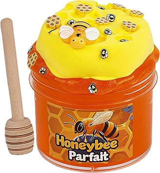 YHan DIY Honey Slime Kit, Soft Butter Slime & Stretchy Non-Sticky Clear Slime for Kids, Jelly Cube Crunchy Sensory Play, Birthday Party Favors, Gifts for Boys & Girls