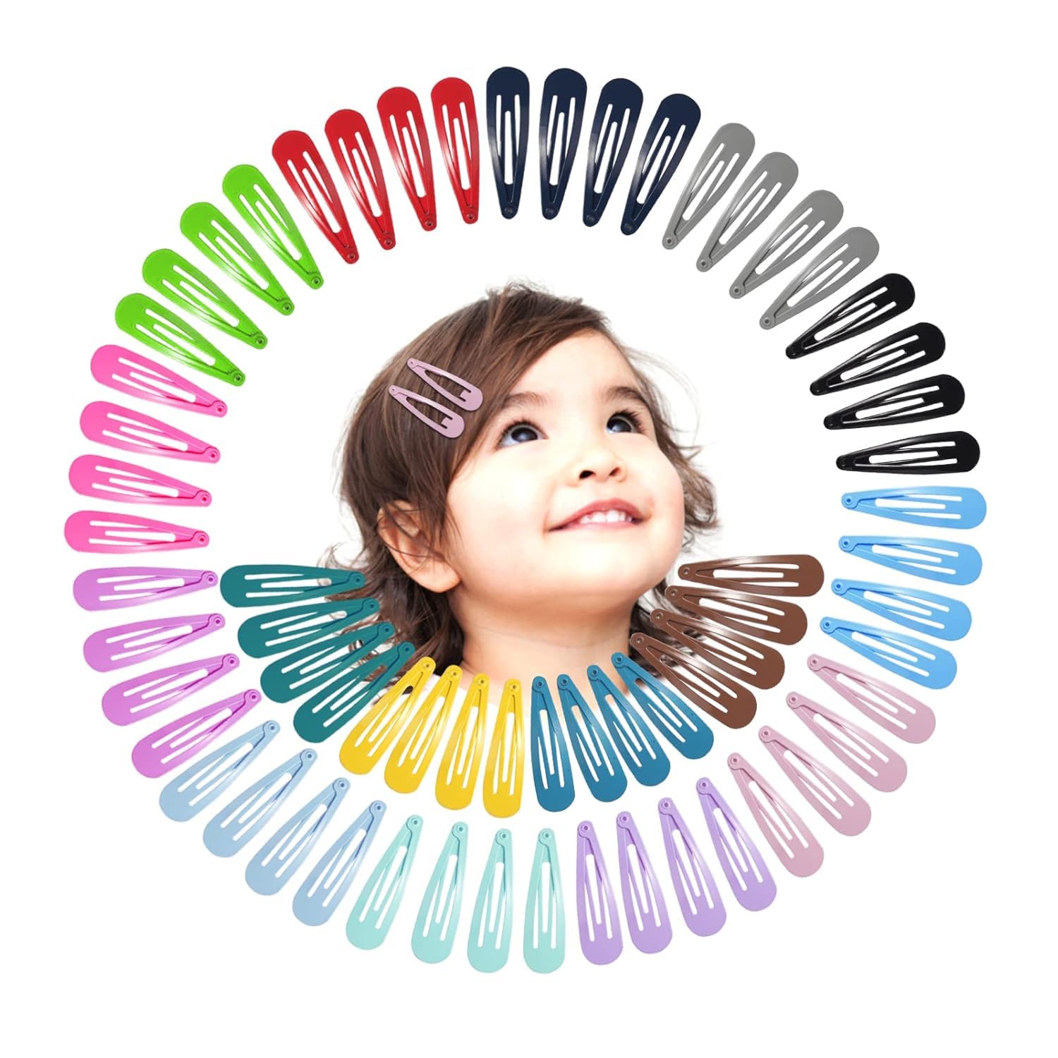 tintoo 10pcs Multicolor Tic Tac Hair Clips for Kids, Girls, Baby Hair Pins, Hair Accessories for Daily Use & Gifting-picture-0