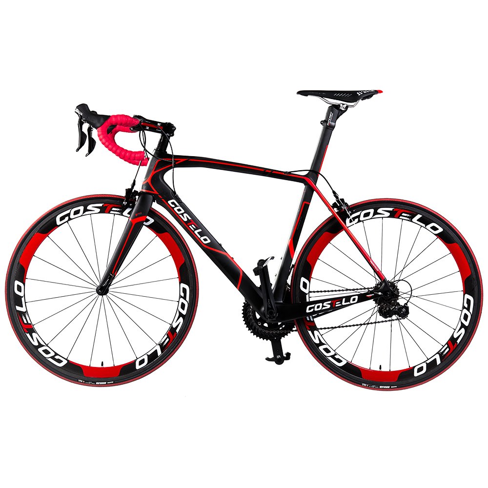 Costelo cento 1 SR strada bicicletta bicicletta completa in fibra di carbonio Carbon Frame, manubrio, stelo, carbonio ruote 50 mm 6 livello Groupset