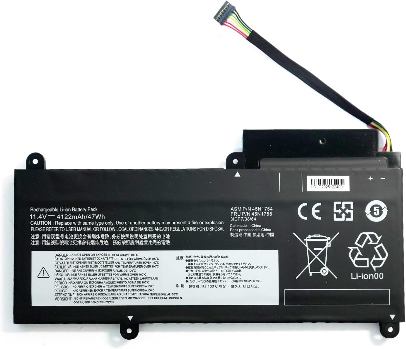 45N1754 45N1755 45N1756 45N1757 45N1752 45N1753 Laptop Battery Compatible with Lenovo ThinkPad E450 E450C E455 E460 E465 E475 E470 E460C Series(11.4V 47Wh)