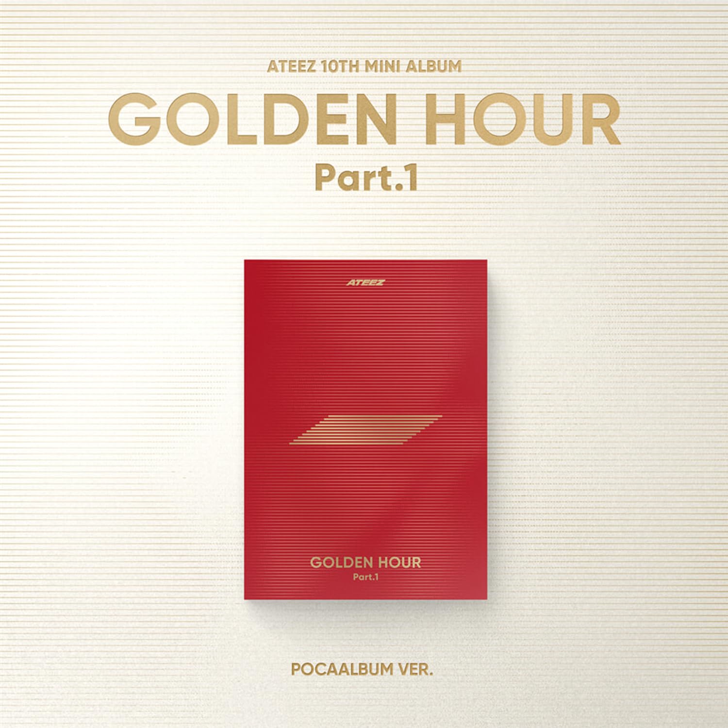 ATEEZ GOLDEN HOUR : Part.1 POCAALBUM Ver. Package Cover + Photo Stand + QR Card + Image Card + Photocard + Sticker Set + Digital Contents + User Guide + 2 Pin Badges + 4 Extra Photocards