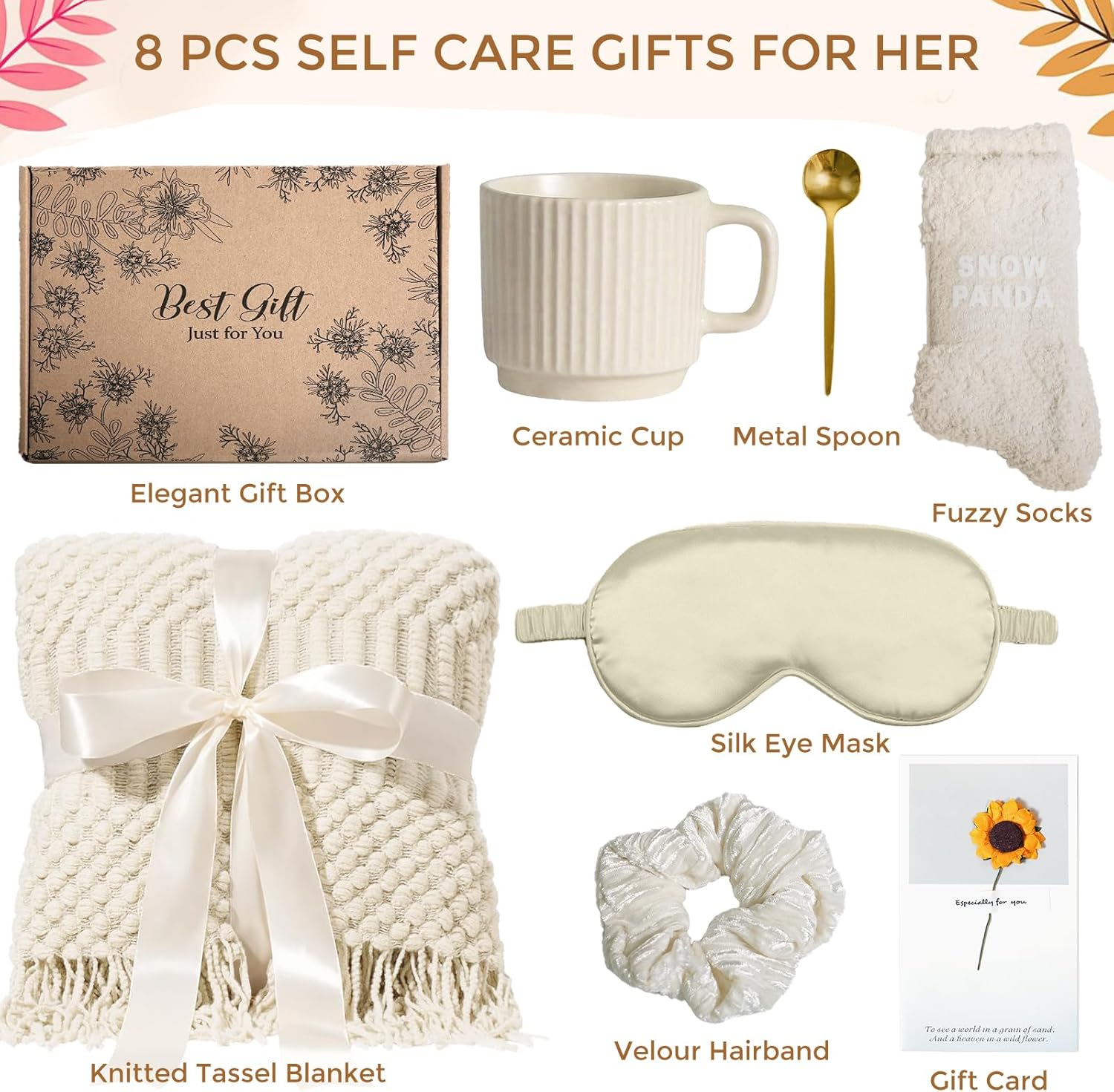 Birthday Gift for Women Get Well Soon Gift Baskets, Self Care Gifts Valentine's Tinking of You Sympathy Gift Basket for Her, Friendship, Mom, Sister, Best Friend, Wife,Coworker - Image 2