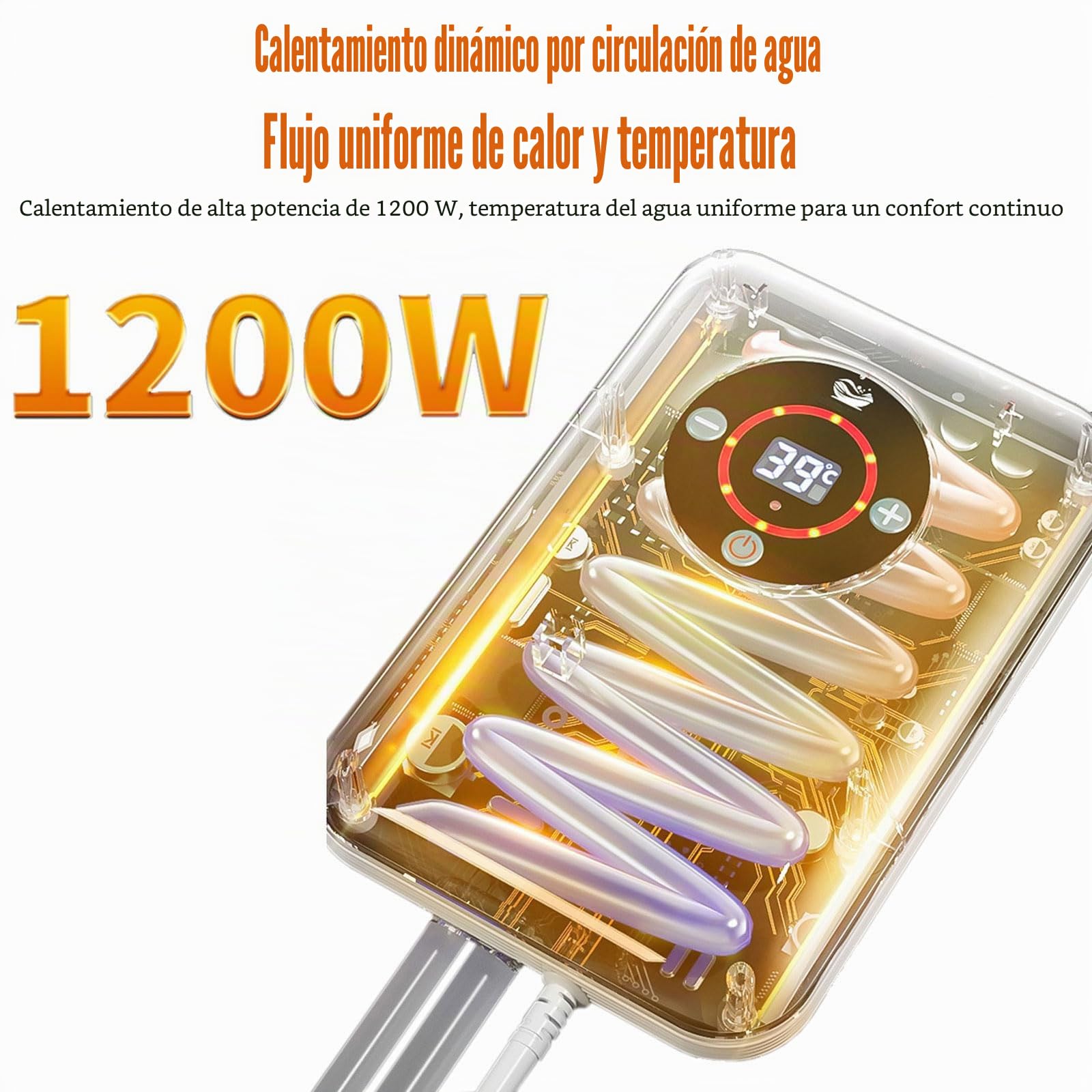Calentador de bañera, Calentador de Agua con Control de Temperatura Constante, Calentador termostato de baño, para Cubos, bañeras, Piscinas pequeñas, jacuzzis, para los Amantes del baño