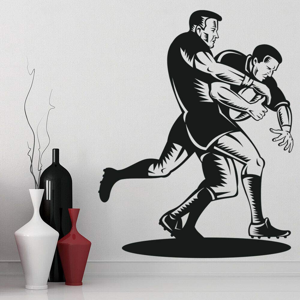 Gadgets Wrap Rugby Tackle Sports Wall Sticker for Living Room Vinyl Wall Decal