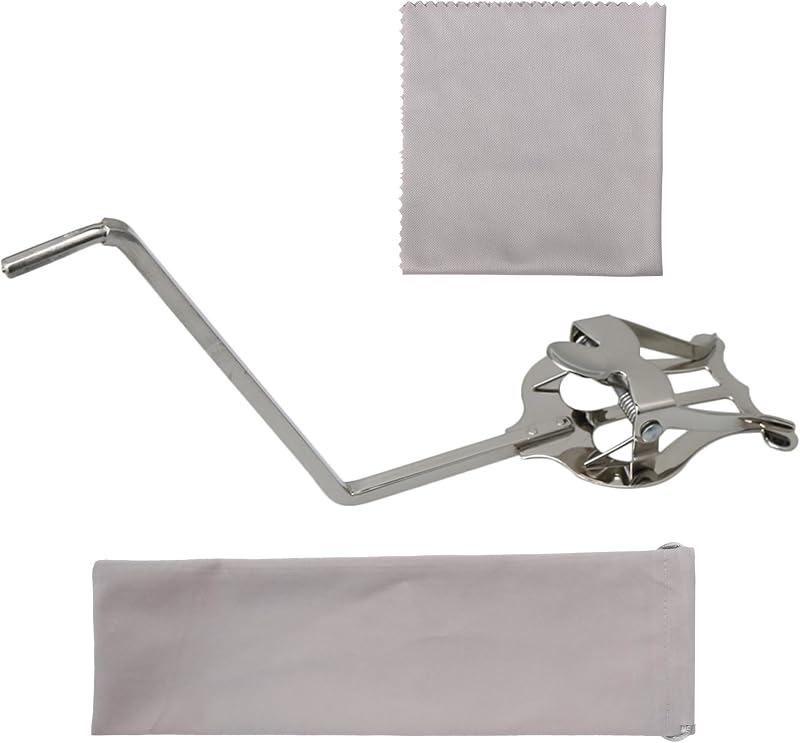 Lovermusic Silver Round Socket Sax Clamp-On Clip Holder Lyre Replacement for Alto Tenor Saxophone