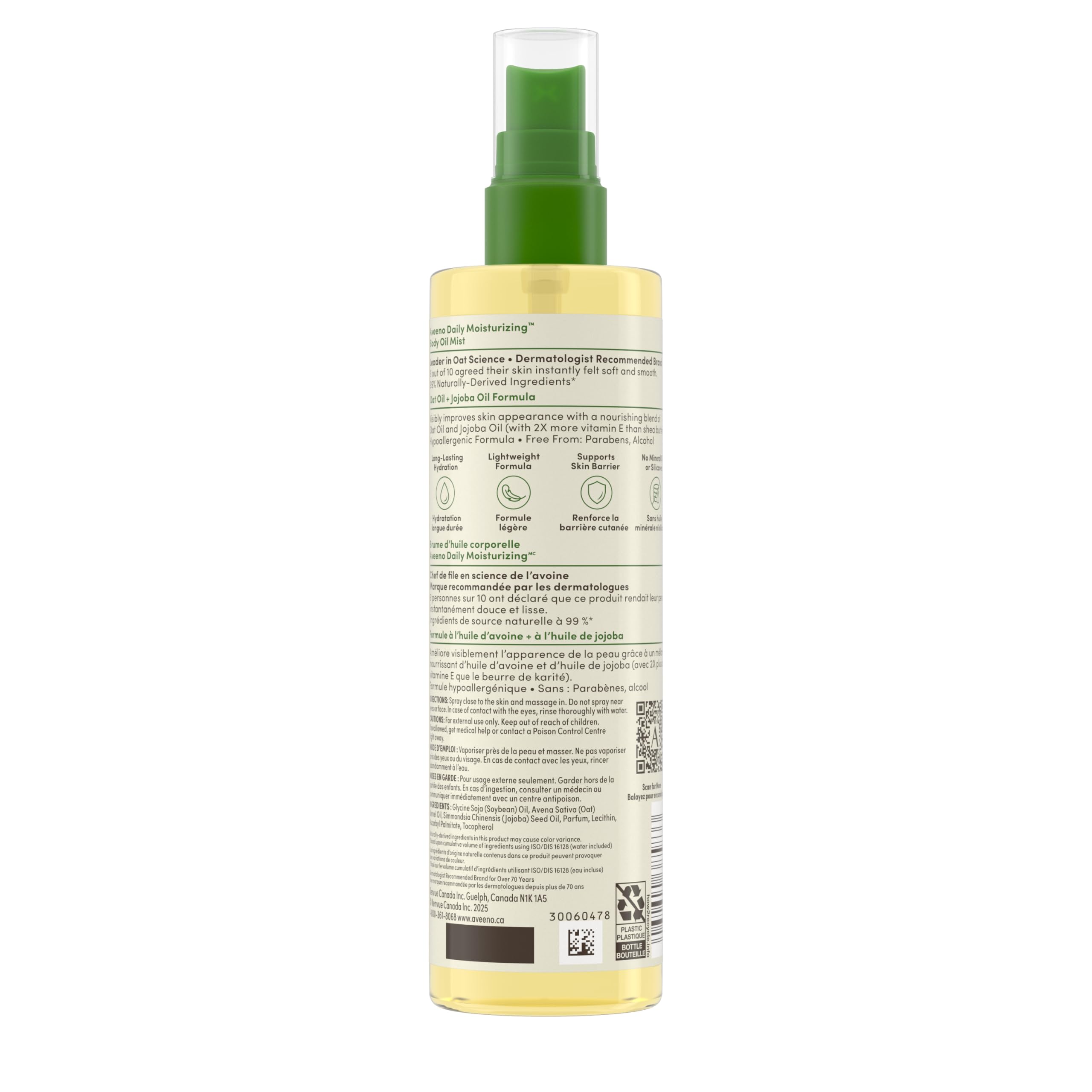 Aveeno Daily Moisturizing Oil Mist with Oat & Jojoba Oil, 200mL