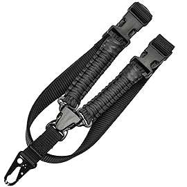 CRUSHUNT Two Point and Traditional Sling for Outdoor Black (Paracord Style)