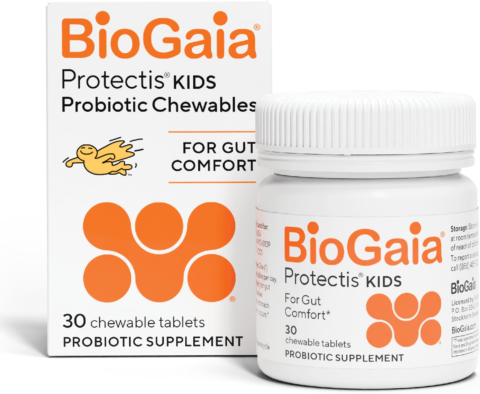 Protectis Kids | Probiotic for Ages 3+ | Eases Occasional Digestive Issues & Promotes Regularity | Allergen, Dairy, Soy & Gluten Free | Backed by 30 Years of Research | 30 Day Supply