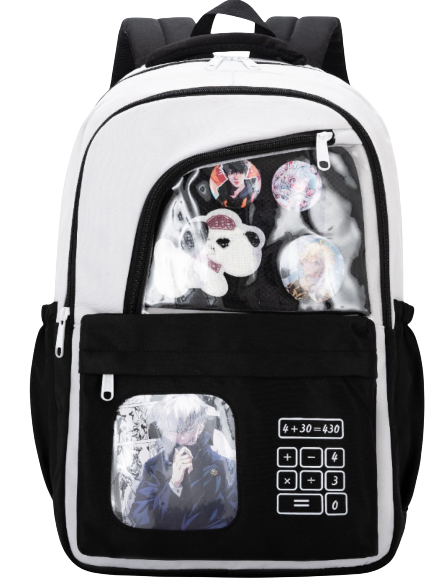 34 Litre Korean Style School Bag Water-Resistant Laptop & Travel Backpack - Unisex Large 19 Inches Multipurpose Student Backpack for Boys & Girls, Men & Women; Black-image-34