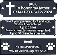 Vista 7 de Placa de identificación de metal grabada personalizada, placa de nombre personalizada, placas de grabado láser personalizadas de metal cepillado