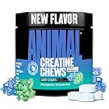 Animal Creatine Chews – Enhanced Creatine Monohydrate Chewable Tablets with AstraGin & Sea Salt, Max Absorption Pre Post-Workout, Lean Muscle Growth, Strength & Recovery, New Flavor Candy Crush’d
