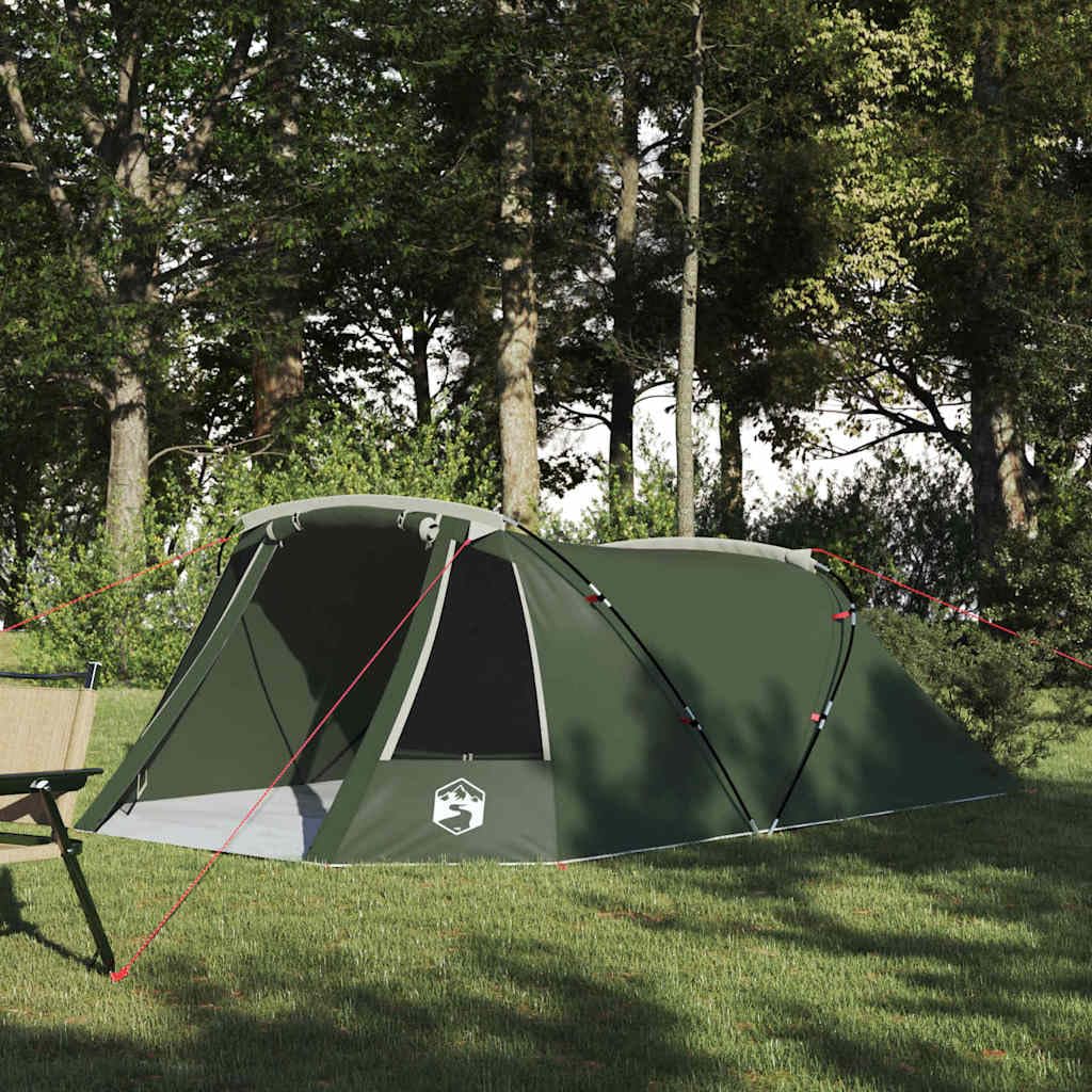 Tente tunnel pour personnes, polyester 185T avec revêtement PU, imperméable et coupe-vent, protection UV, respirante, légère, camping, randonnée, extérieur, festival, voyage, pluie, vert et