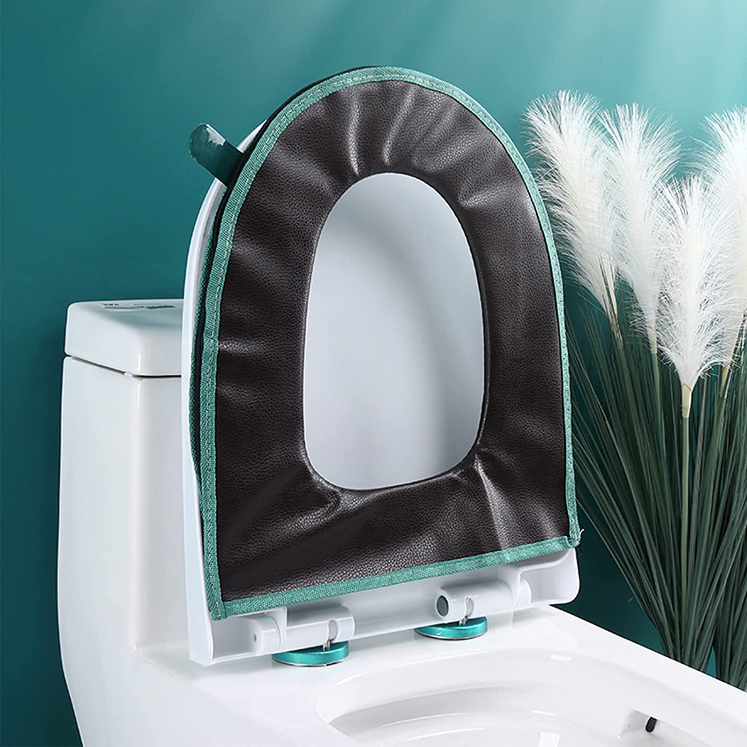 ACMEDE 3er Set Plüsch Toilettensitzbezug Mit Schaf-Stickerei - Universal Für U/O/V-Type