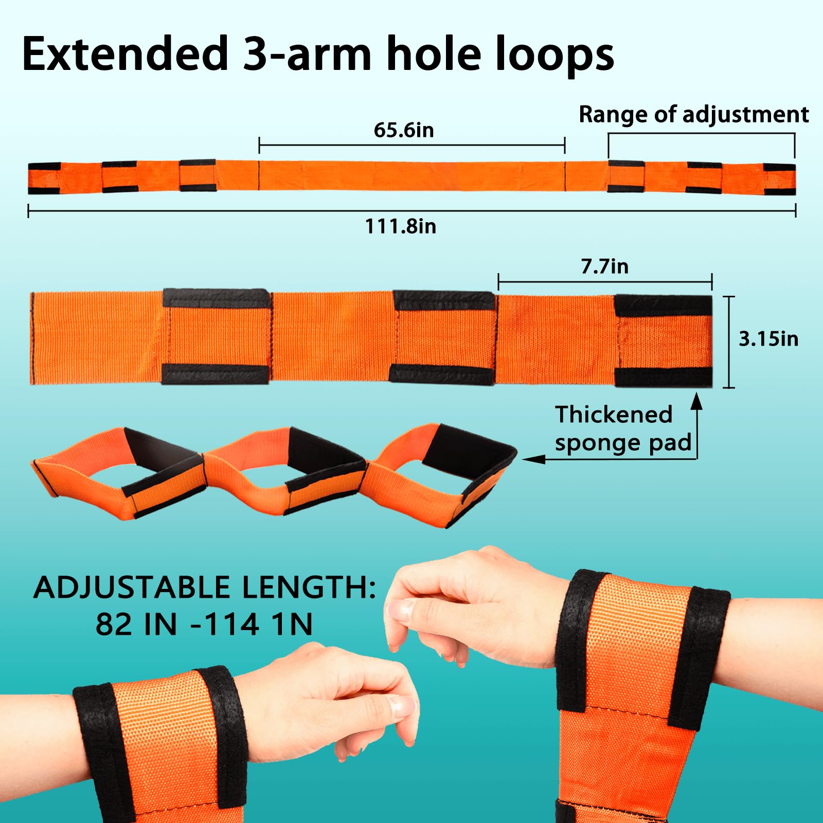 Umzugsgurte, Upgrade Breite, 2-Personen-Hebe- und Bewegungssystem mit Baumwollhandschuhen, Hebe-Handgelenkschlaufen für bewegliche Geräte, Möbel, Unterstützung bis zu 362,9 kg