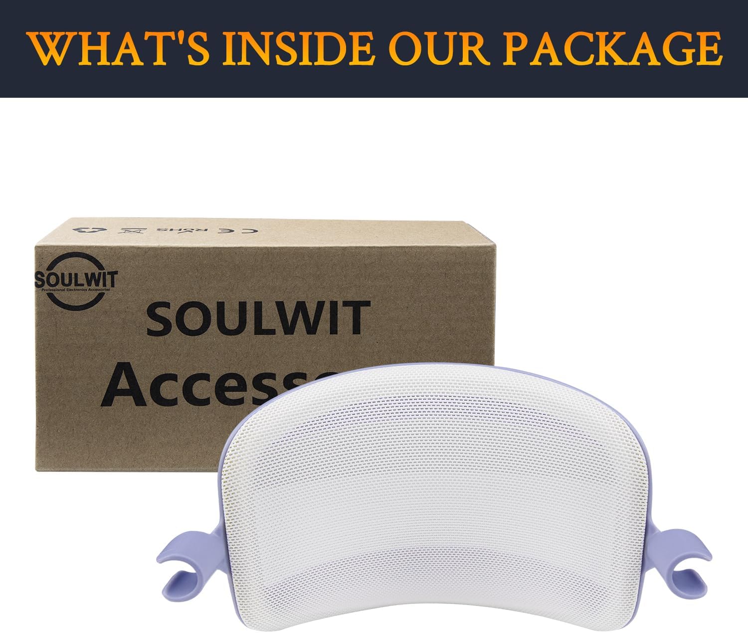 SOULWIT Headband Pressure Relief Pad for AirPods Max, Improved Ergonomic and Lightweight Headstrap Cover Protector - Purple(2.0 Gen)