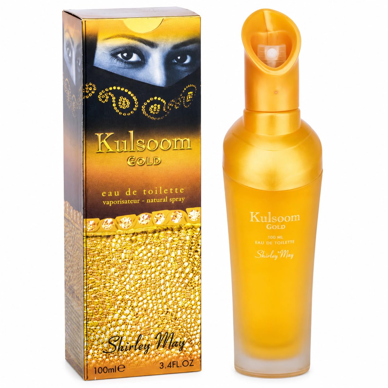 Shirley May Kulsoom Gold EDT 100 ml for Women | Long Lasting Floral Fruity Sweet Perfume | Rose Vanilla Musk Patchouli Fragrance | Premium UAE Perfume-image-27