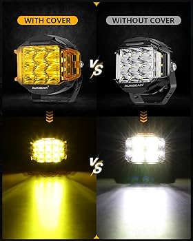 Amazon.com: Auxbeam Amber LED Pod Covers, 5In V-MAX Series