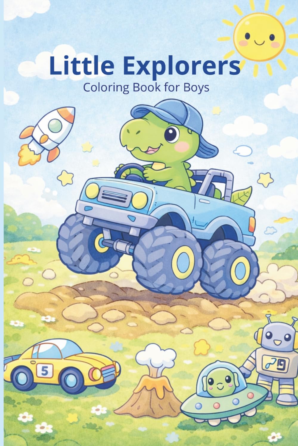 Little Explorers Coloring Book for Boys