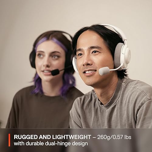 Vista 5 de SteelSeries Arctis Nova 3X Wireless Multi-Platform Gaming Headset — Mobile App Control — 40 HR Battery — Neodymium Magnetic Drivers — Blanco