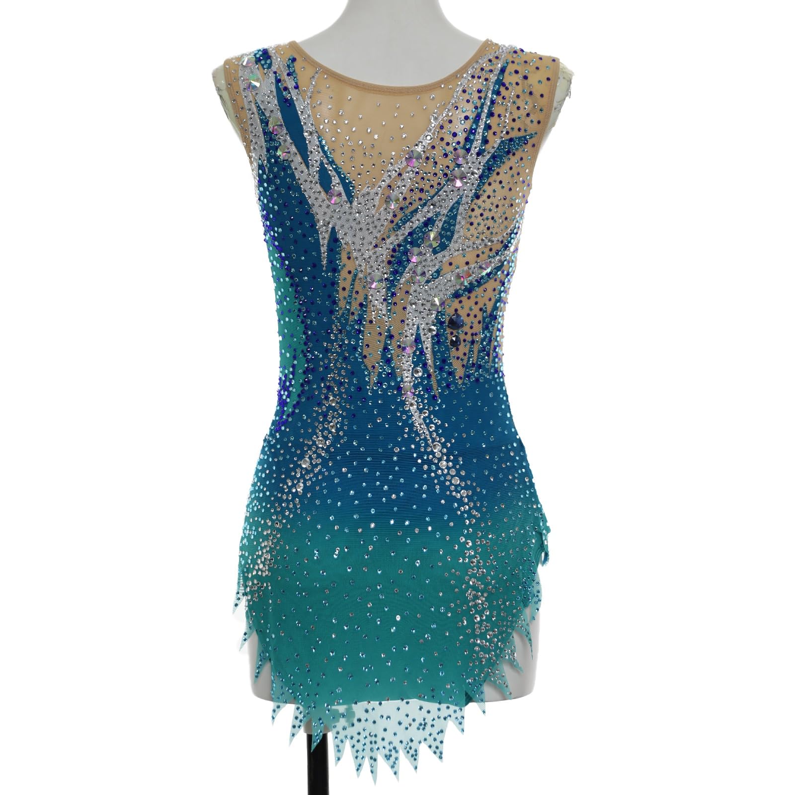 Maillot De Gimnasia Rítmica Con Diamantes. Traje De Gimnasia Artística For Niña, Ideal For Actuaciones Y Competición.