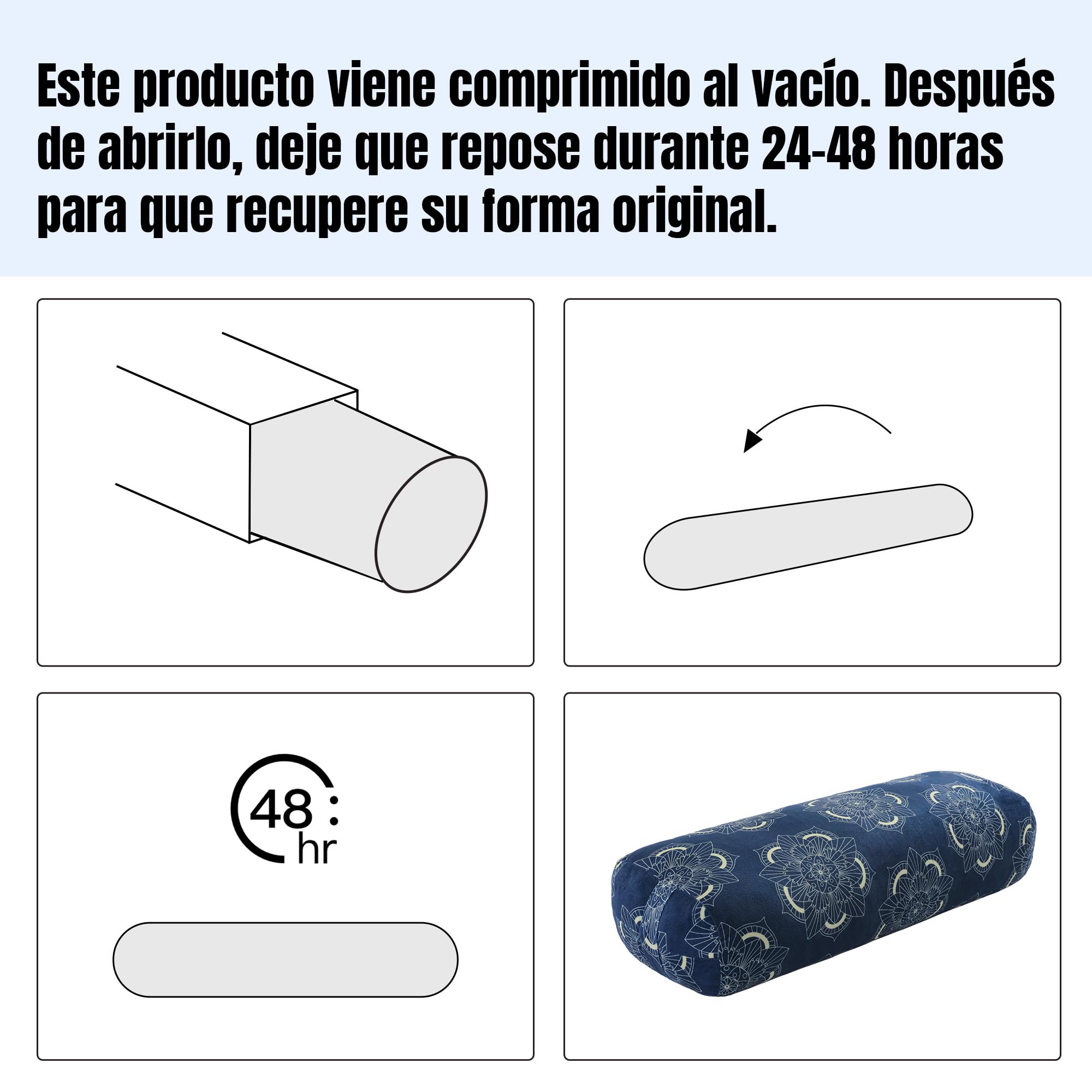 Almohada De Yoga, Almohada Rectangular De Yoga Para MeditacióN Restaurativa, CojíN De MeditacióN Con Asa De Transporte, 70 X 27 X 15 cm