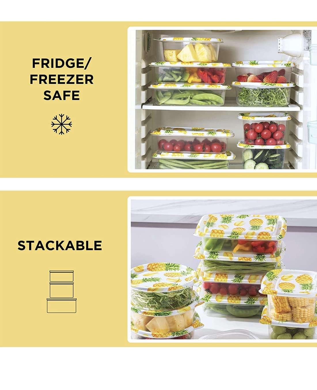 Amazon.com: 20 PIECE RECTANGULAR FOOD CONTAINERS, 10 LIDS & 10